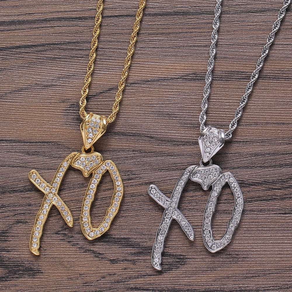 Hip Hop Necklace Letter Pendant Jewelry - Minihomy