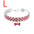 Three-row Elastic Pet Pendant Rhinestone Collar