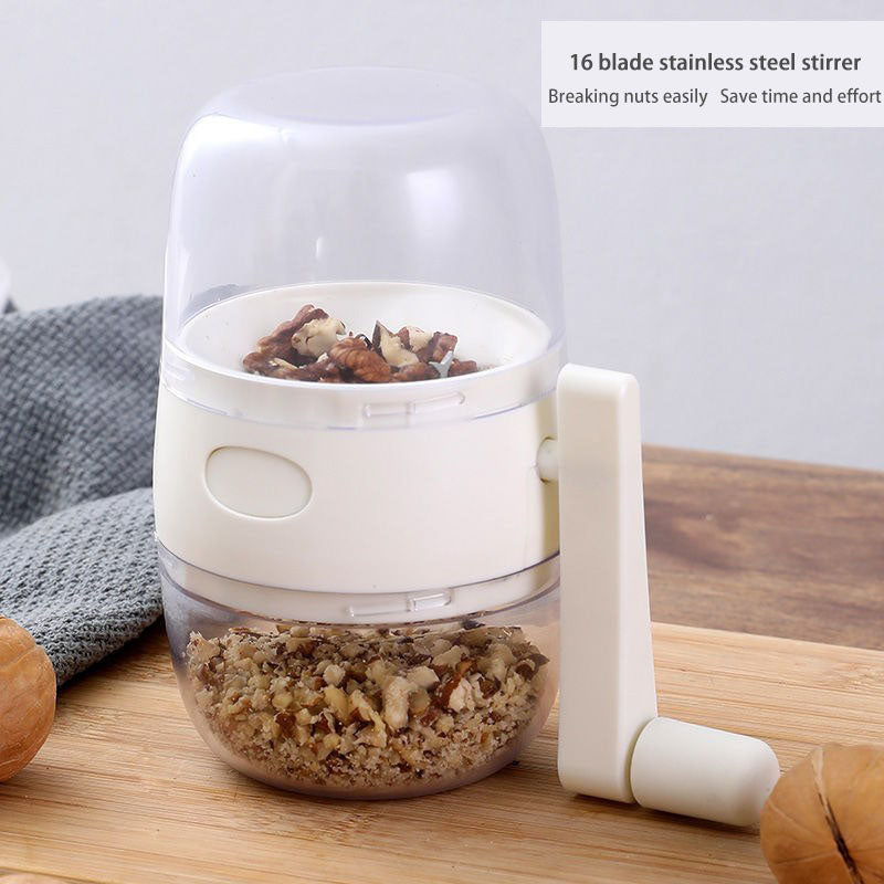 Nut Grinder Peanut Crusher Garlic Press Multifunctional Hand Shake Dry Fruits Gadget Manual Food Processor Kitchen Accessories - Minihomy