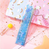 Quicksand Into The Oil Bookmark Ruler Cute Laser Girl Heart Ruler Creative Multifunctional Student Stationery Ruler