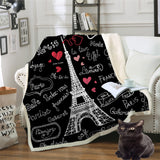 Printed Cotton Fleece Sofa Cover Lazy Blanket