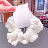 Mesh Pearl Large Intestine Hair Tie