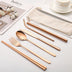 7-piece Set Of Creative Titanium-plated Environmentally Friendly Portable Tableware - Minihomy