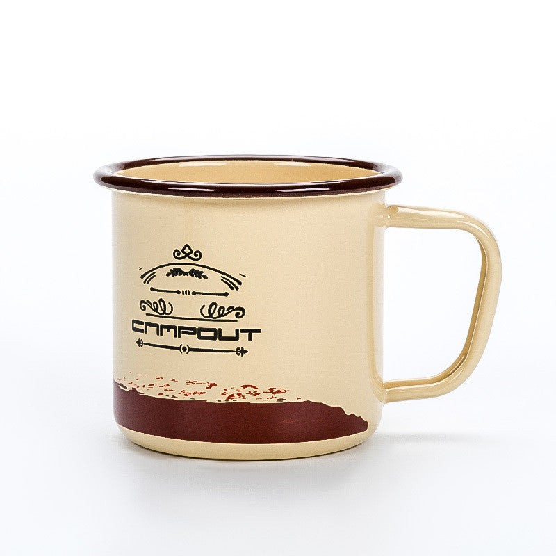 Enamel Camping Mug 300ml Colourful Metal Enamel Coffee Tea Camp Cups Mugs