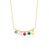 Ladies Gold Spinel Gem Pendant Color Silver Clavicle Chain - Minihomy