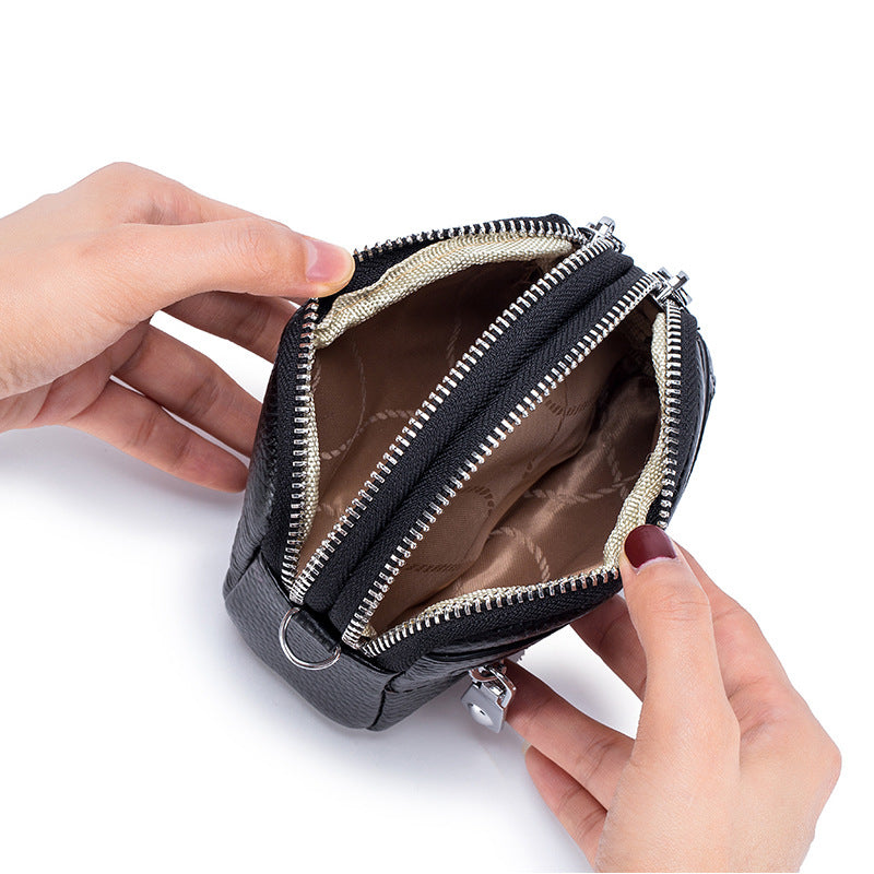 Ladies Mini Double Zipper Multifunctional Coin Purse - Minihomy