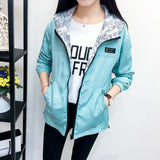 Women's Windbreaker Jacket College Style Long-Sleeved Students Loose-Fitting Thin Short Short Women