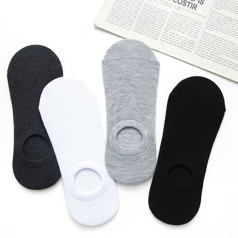 Socks Men And Women Solid Color Boat Socks Spring Invisible Socks