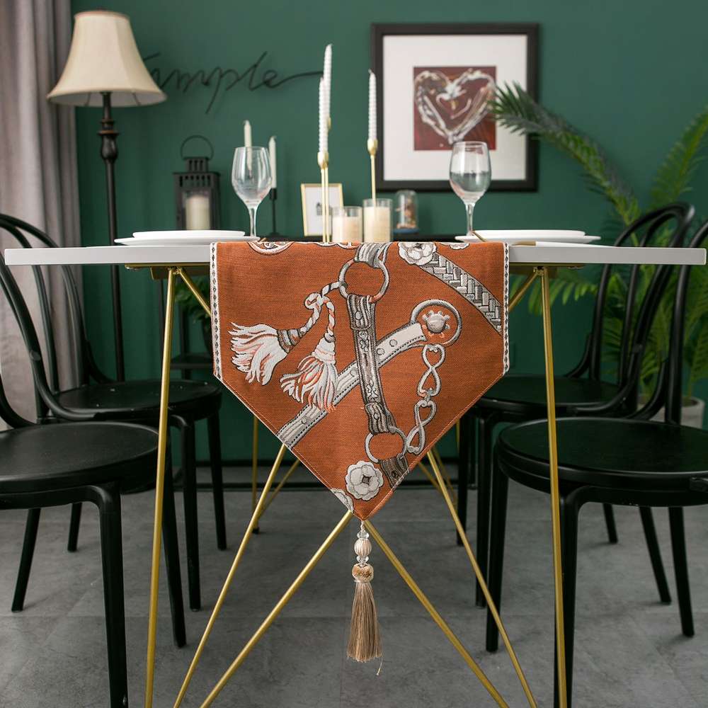 Model Room Table Flag Modern Simple Jacquard Table Cloth Several Bed Flags Can Be Customized - Minihomy