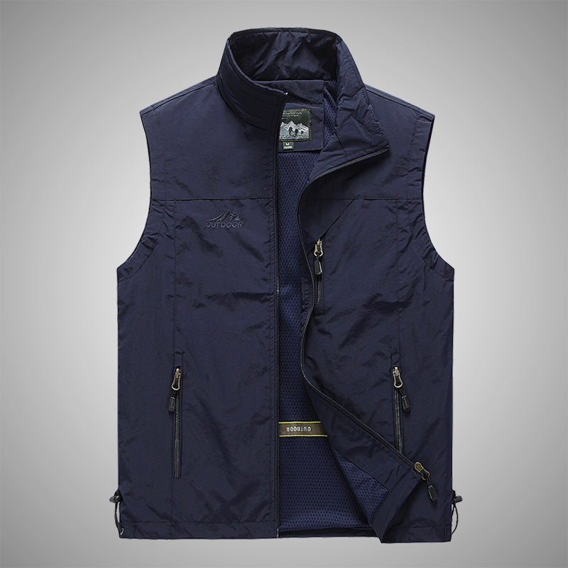 Vest With Many Pockets Autumn Male Casual Thick Multi Pocket Waistcoat