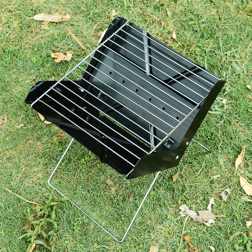 BBQ Grill Folding Stainless Steel Portable Small Barbecue Grill Tool BBQ Outdoor Camping Charcoal Furnace BBQ Grills Accessories - Minihomy