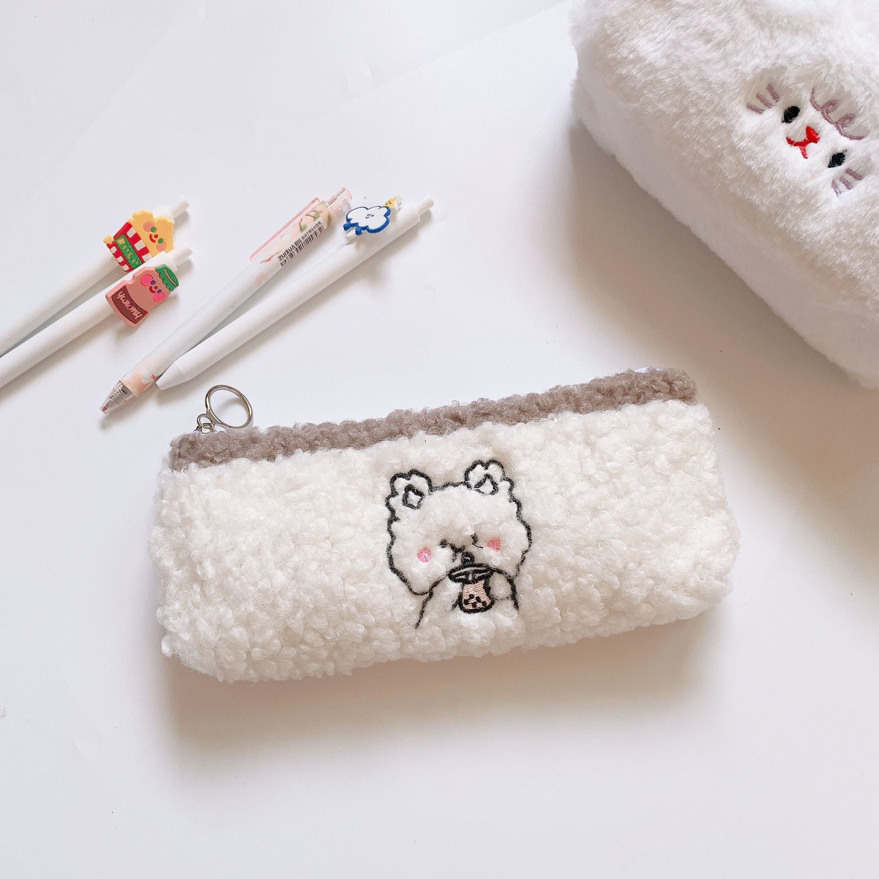 Cute Bear Plush Large Capacity Super Cute Pencil Case - Minihomy