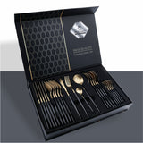 24 Piece Set Of 304 Stainless Steel Knife Gift Box - Minihomy