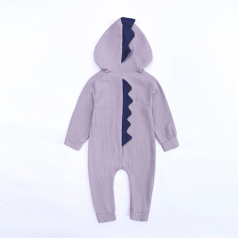 Dinosaur Design Hooded Baby Rompers