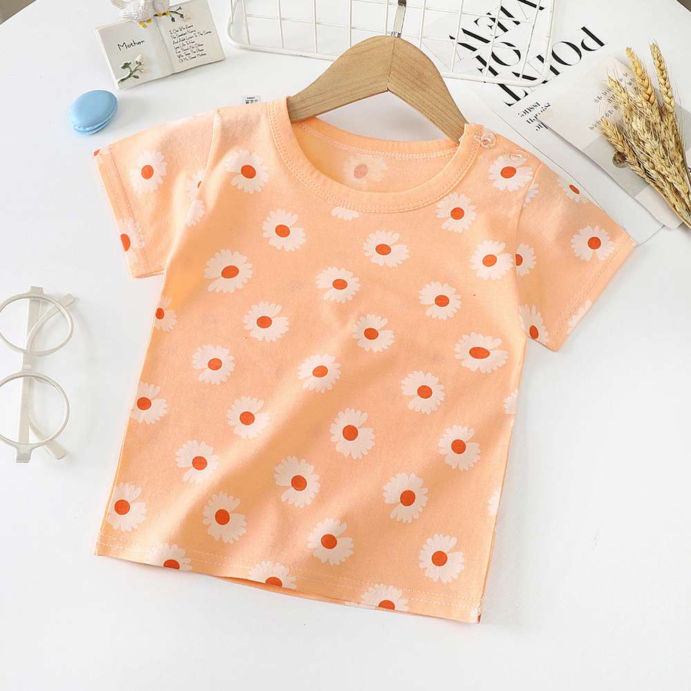 Children's Short-Sleeved T-Shirt - Cotton Baby Half-Sleeved Bottoming Shirt - Minihomy