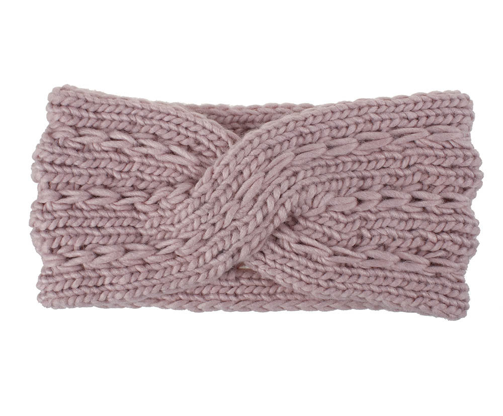 Acrylic Thick Wool Knitted Headband Diagonally Crossed Hair Accessories For Women