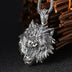 Retro Personality Handmade Domineering Wolf Head Pendant