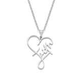 European And American Necklace Heart Of Faith Pendant - Minihomy