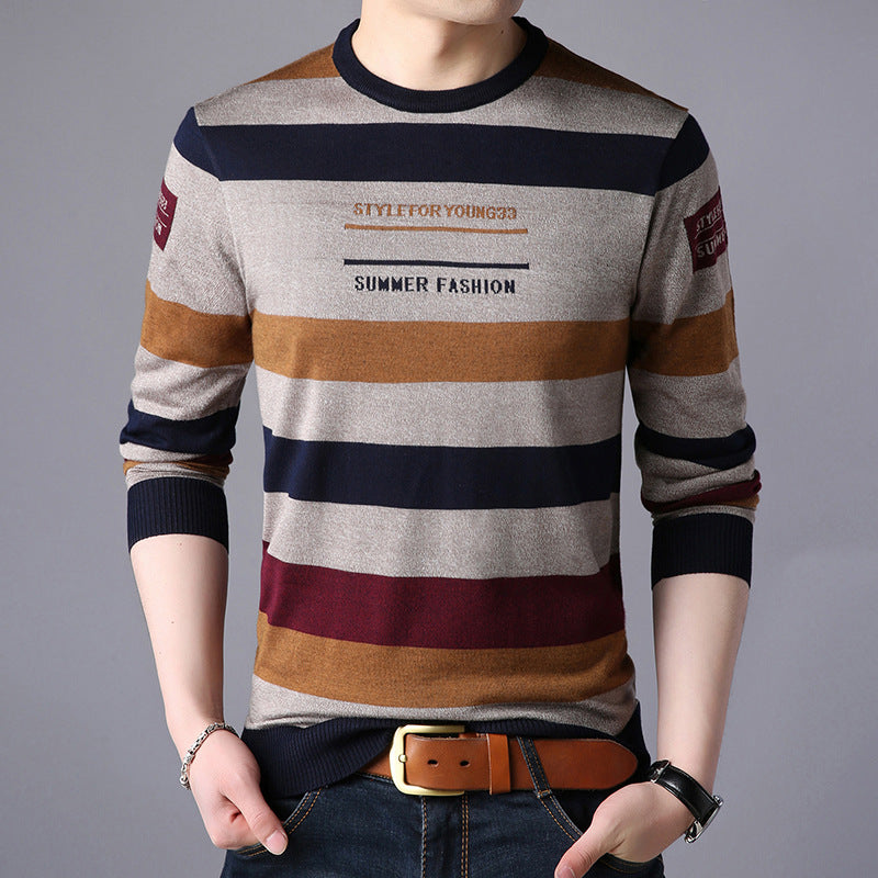 Men'S Long-Sleeved T-Shirts Men'S Bottoming Shirt Casual Round Neck - Minihomy