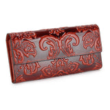 Long Three-fold  Women's Leather Wallet