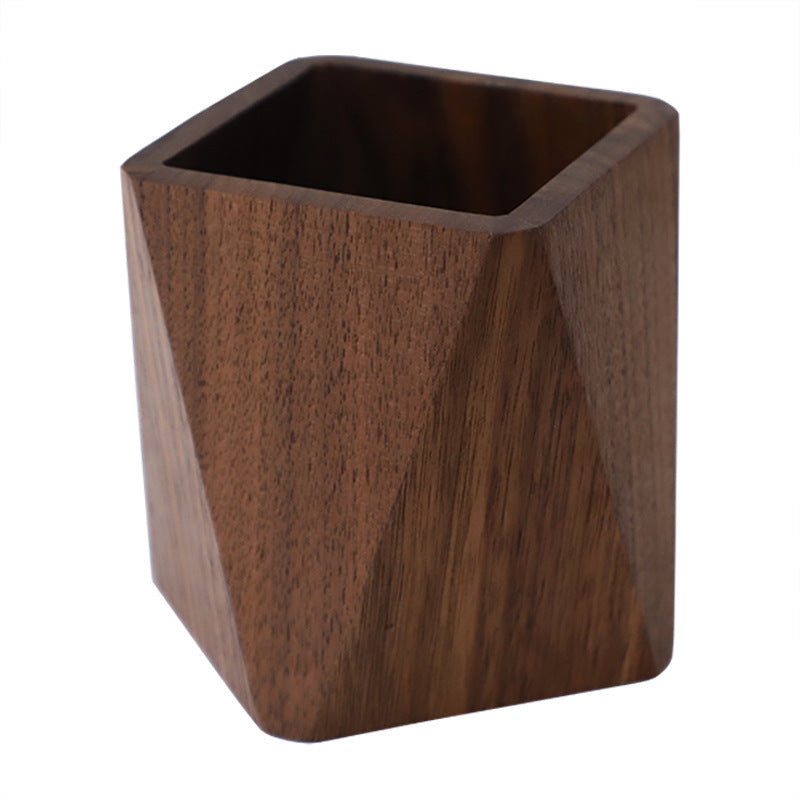 Wooden Pen Holder Desk Storage Box