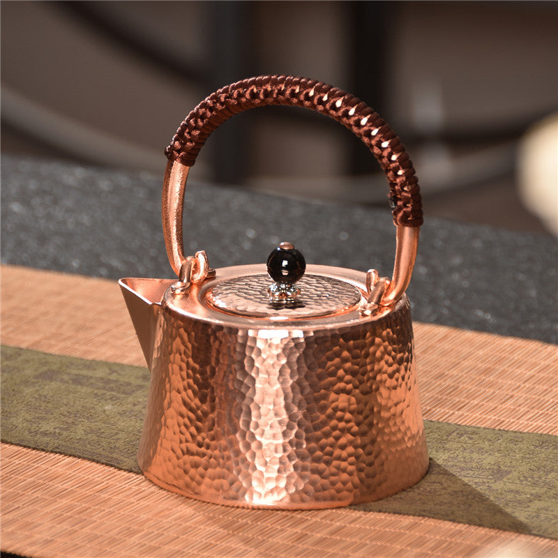 Red Copper Household Tea Pot, Tea Set, Electric Ceramic Stove Type Copper Pot