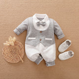 Gentleman's Baby Clothes Long-sleeved One-piece