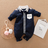 Gentleman's Baby Clothes Long-sleeved One-piece