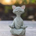 Whimsical Black Buddha Cat Figurine Meditation Yoga Collectible Happy Cat Decor Home Garden Decoration Garden Ornament