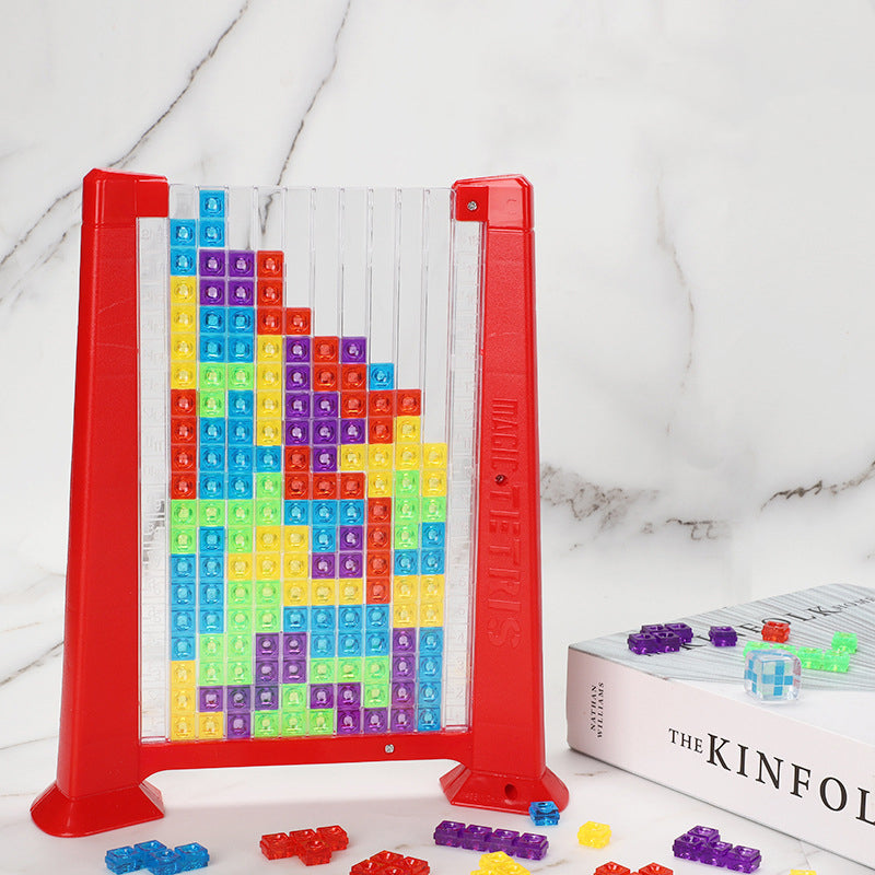 Tetris Game Colorful 3D Puzzle Tangram Math Toys Children Preschool Imagination Intellectual Educational Montessori Toy For Kids