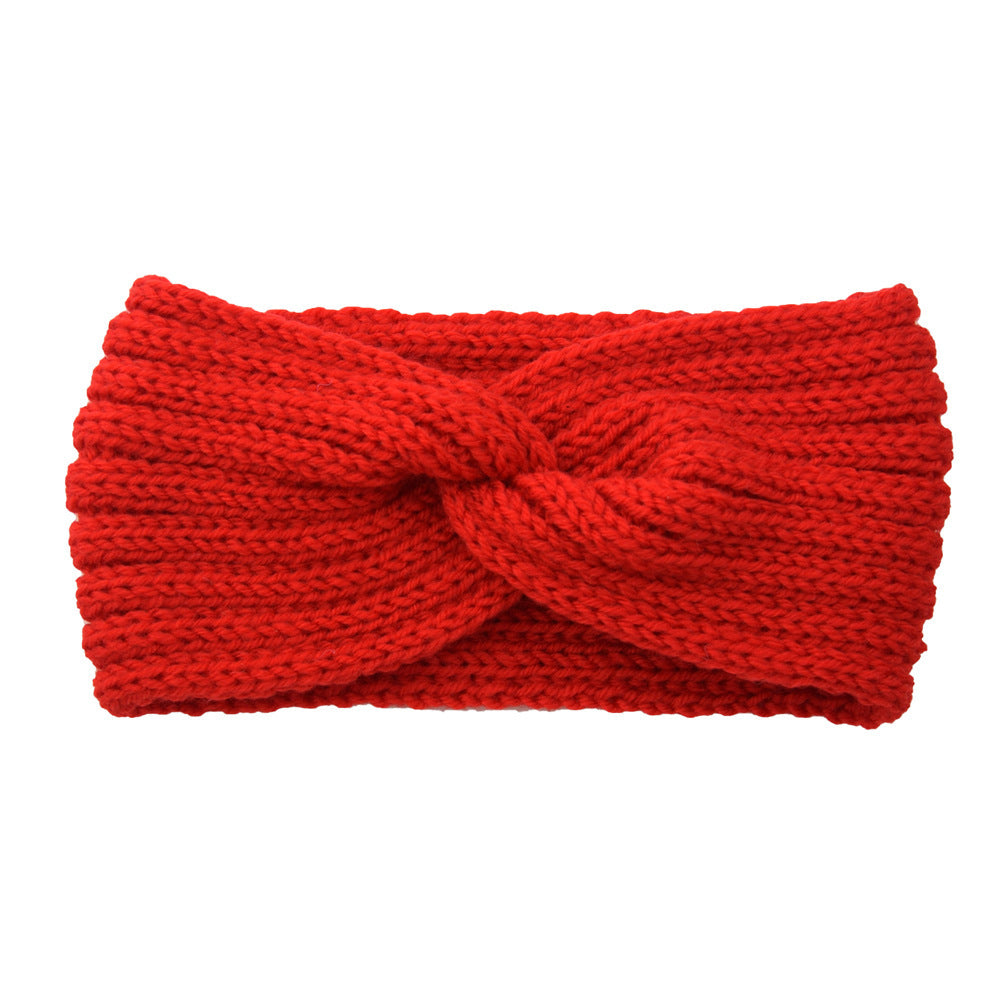 Knitted Cross Headband Ear Protection Braided Headband