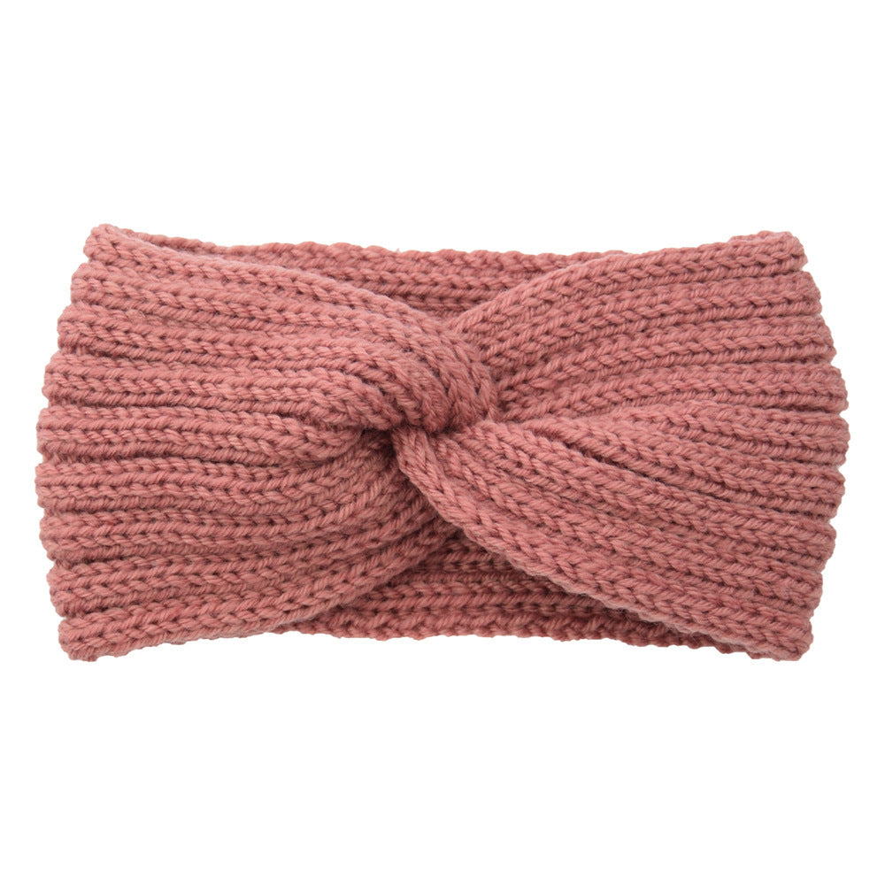 Knitted Cross Headband Ear Protection Braided Headband