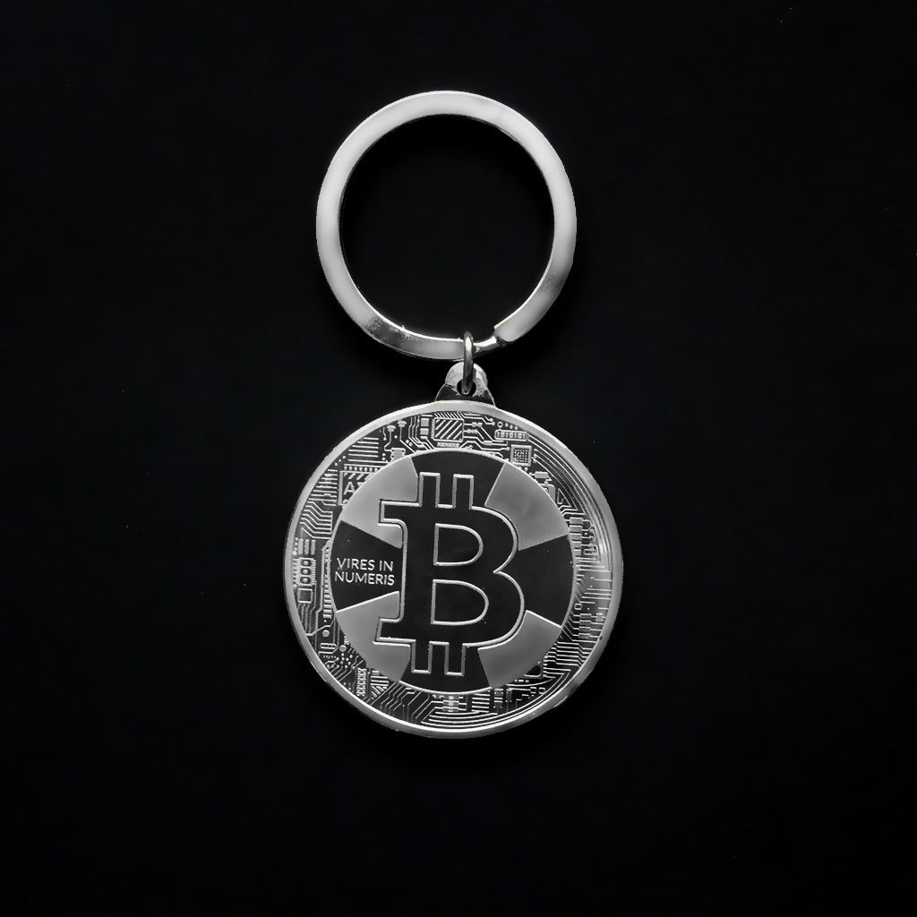 Bitcoin Coin Key Chain Art Collection Souvenirs Collectibles