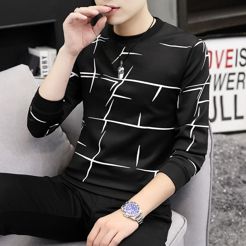 Men's round neck long sleeve T-shirt - Minihomy