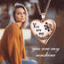 925 Sterling Silver Photo Heart Locket Necklace That Hold Pictures - Minihomy