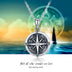 Sterling Silver Compass Round Photo Pendant That Holds Pictures Memorial Jewelry