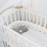 Baby Bumper Bed Braid Knot Pillow Cushion Bumper for Infant - Minihomy