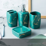 Ceramic bathroom accessories set