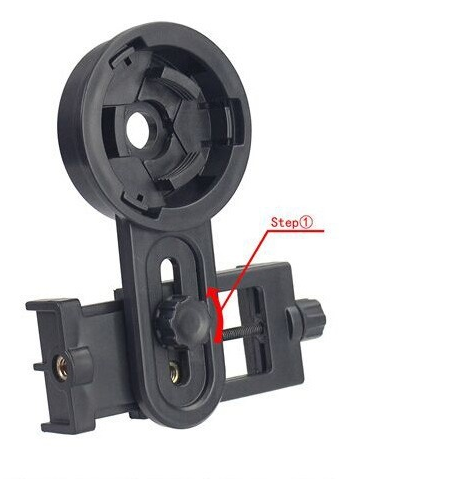 Telescope connection mobile phone holder retractable bracket