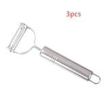 2 in1 Stainless Steel Potato Grater Julienne Peeler Kitchen Accessories Vegetables Peeler Double Planing Grater Kitchen Tools - Minihomy