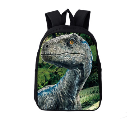 Jurassic dinosaur  backpack primary and secondary school students wear-resistant burden reduction bag 3D printing a generation of factory direct sales