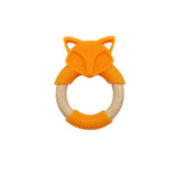 Baby Silicone Wood Ring Fox Baby Teether Molar Stick Toy - Minihomy