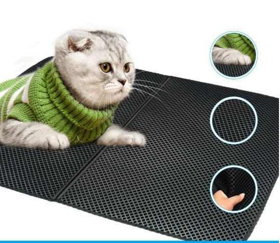 Waterproof Pet Cat Litter Mat EVA Double Layer Cat Litter Trapping Pet Litter Cat Mat Clean Pad Products For Cats Accessories - Minihomy