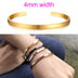 4MM C-shaped ladies bracelet with lettering - Minihomy