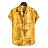 Men Short sleeved beach shirts men - Minihomy