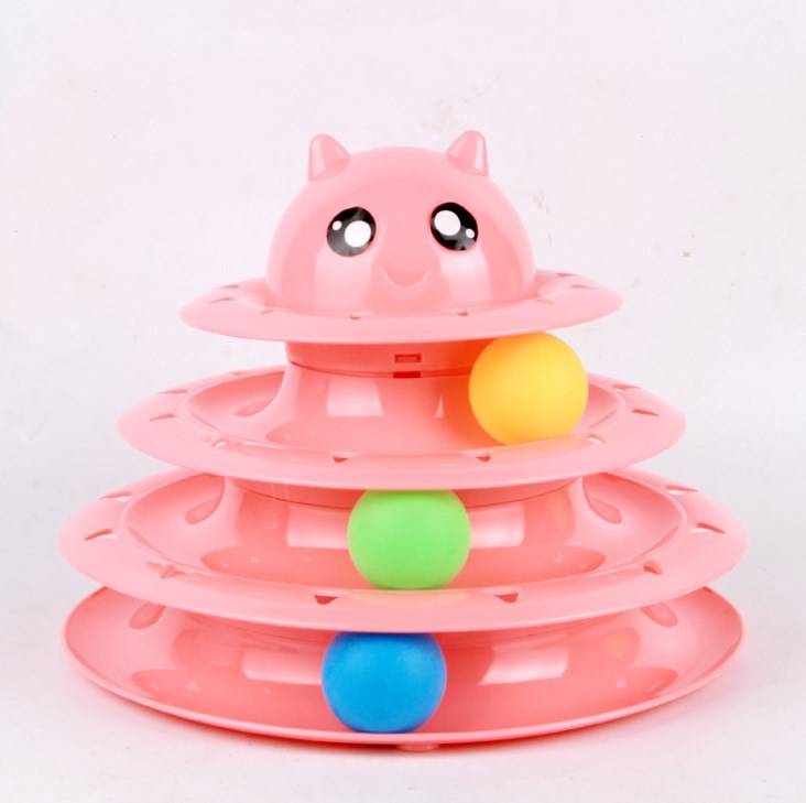 Cat toy turntable ball three-layer cat tower