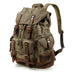 Canvas stitching leather mountaineering bag - Minihomy