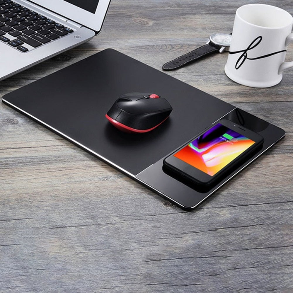 Wireless charger mouse pad all aluminum alloy