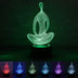 3D 7 Color Changing Yoga LED Meditation Of Acrylic Night Light Bedroom Illusion Lamp Livingroom Bedside Decor - Minihomy