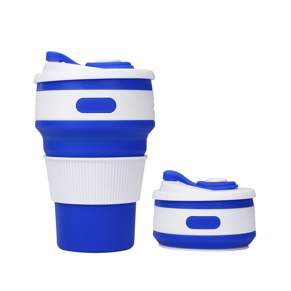 Silicone Portable Straw Water Folding Cup